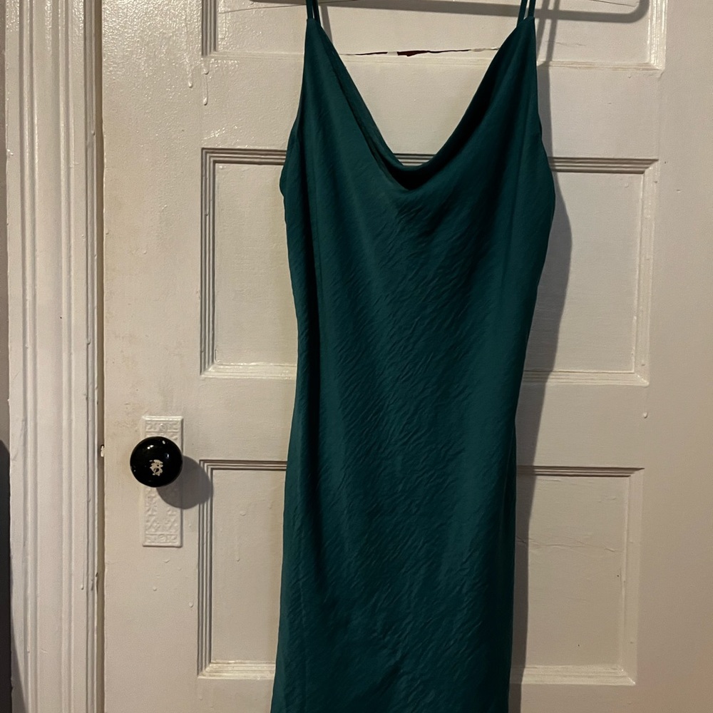 Mini silk slip dress